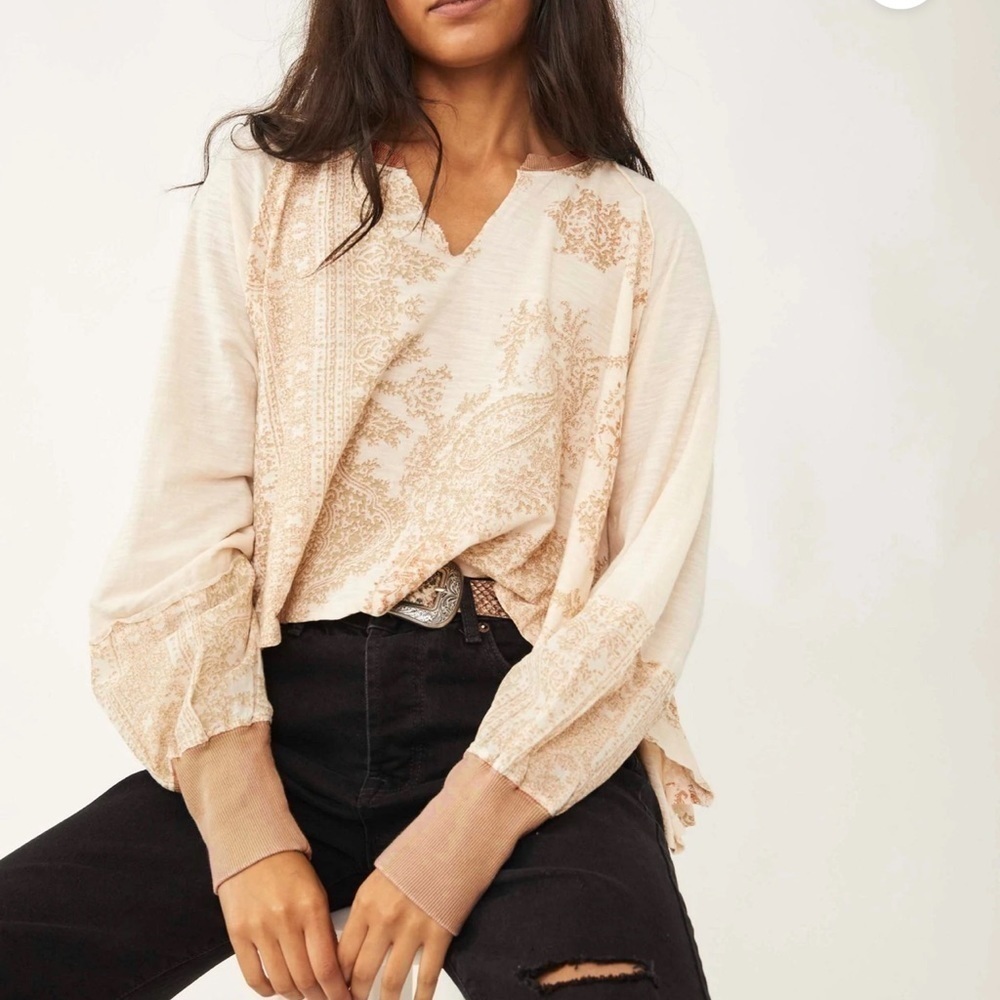 Free People True Perfection Tee In Almond Milk - Picture 2 of 16
